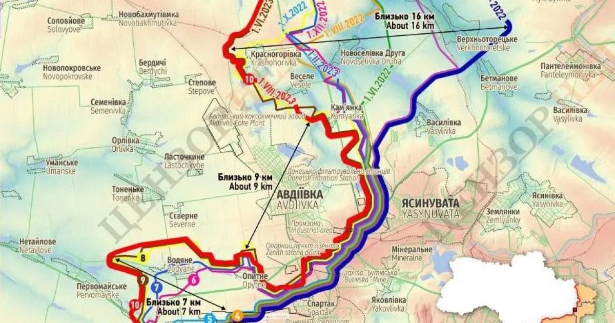 Авдеевка, карта